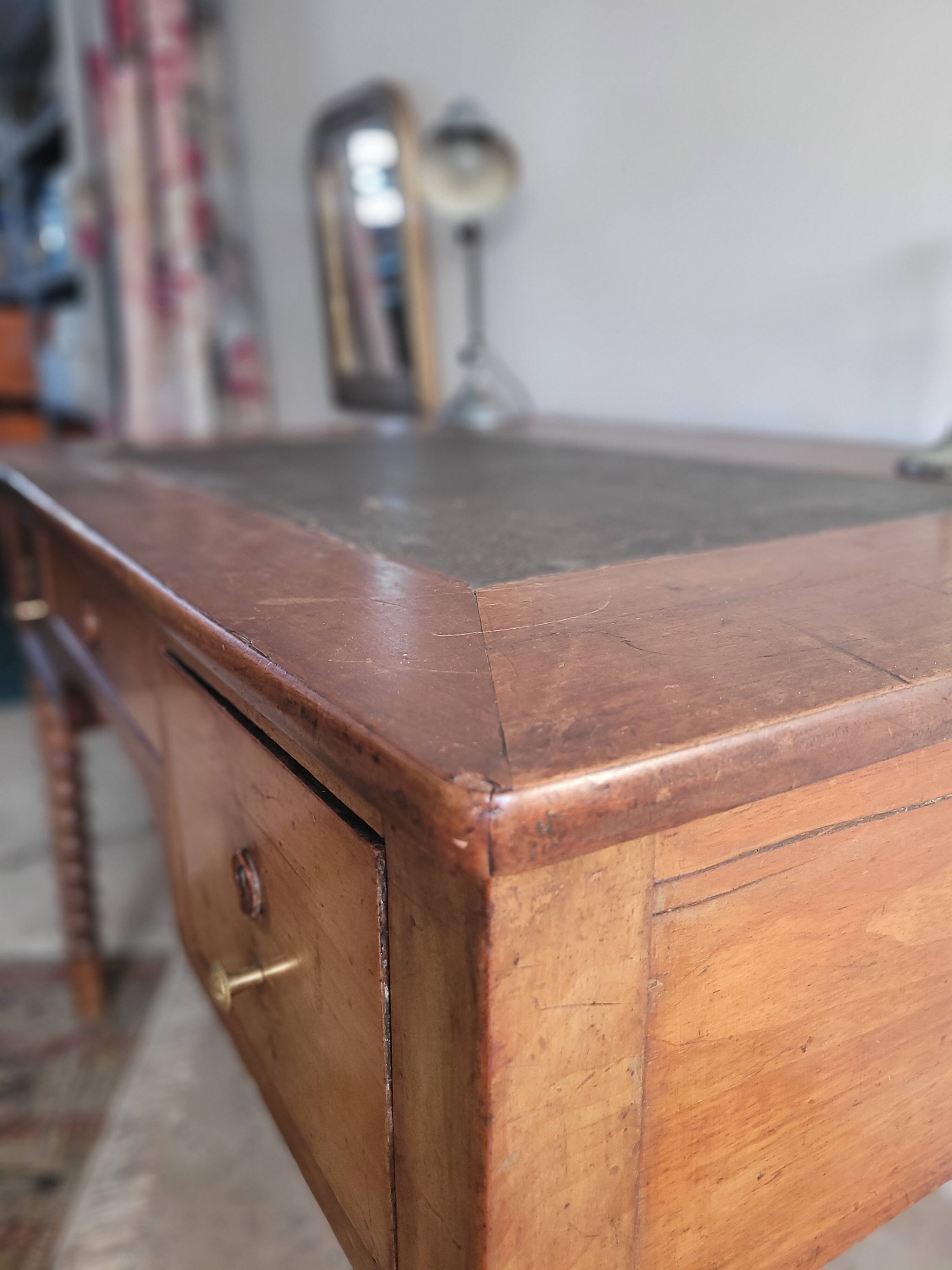 Louis Philippe desk with turned legs