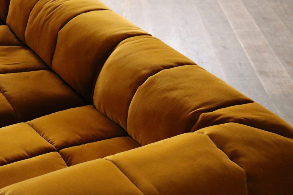 Arflex Strips sofa by Cini Boeri in velvet, Italy 1968