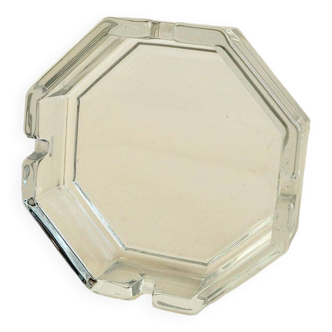 Octagonal glass ashtray