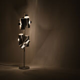 1970s Modernist Brushed Aluminium Floor Lamp
