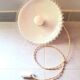 Suspension in pleated opaline