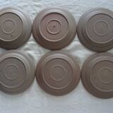 6 flat plates in sandstone from the marais france