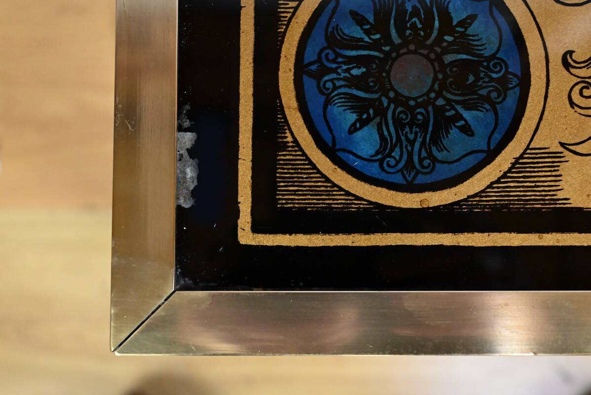 Grande table basse échiquier en acajou, goût Jansen – 2ème partie XXe