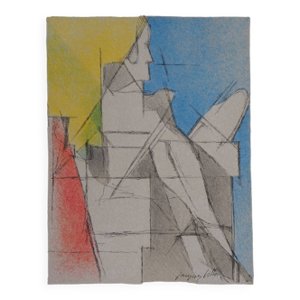 Jacques villon : le lecteur - lithographie originale signée