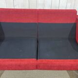 Canapé moderne en tissu et piètement chromé