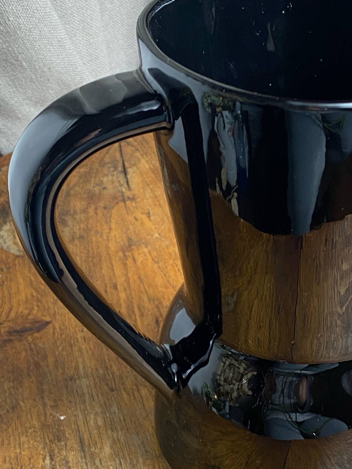 Saint Clément black ceramic pitcher