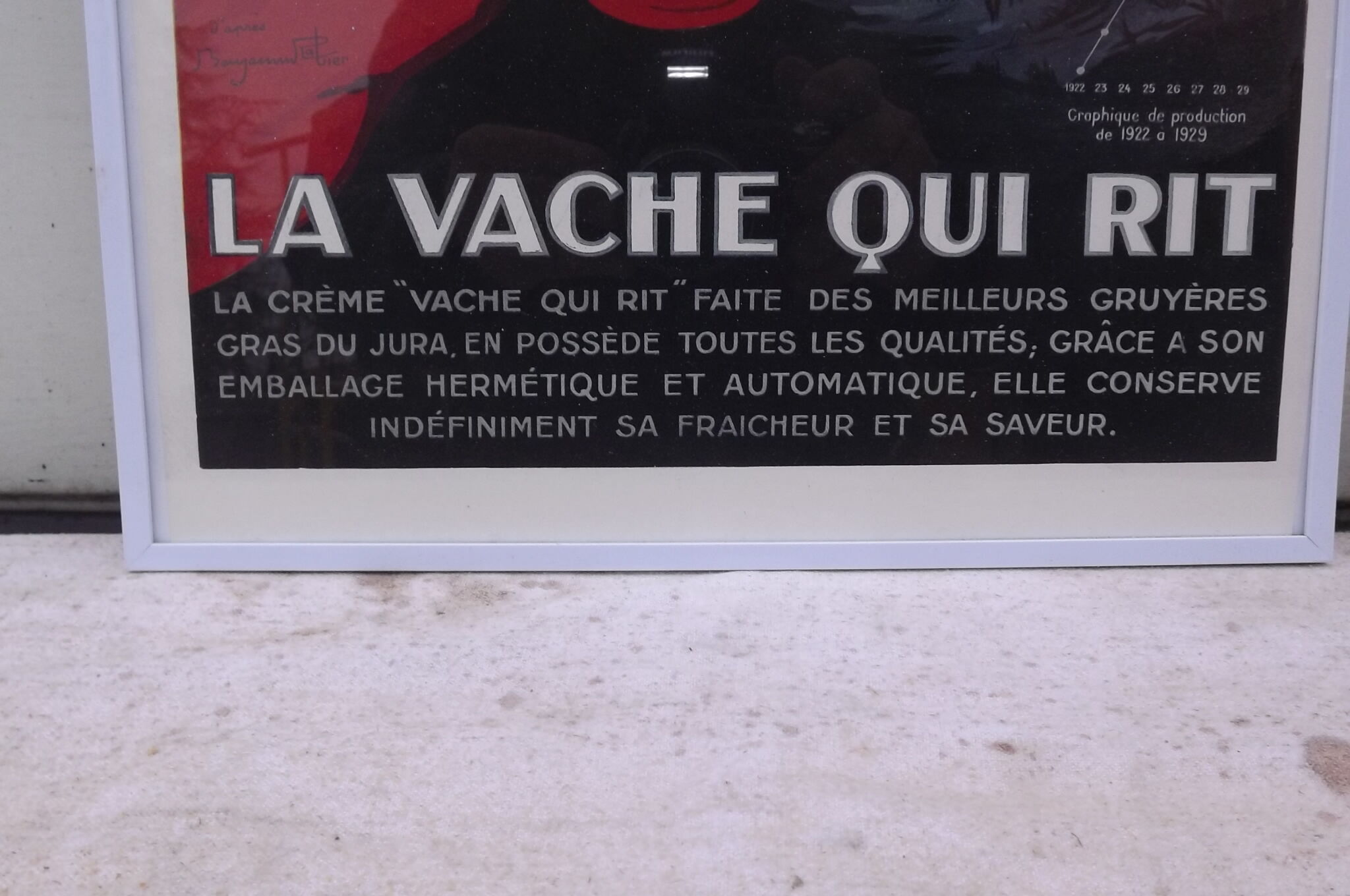 Poster advertising the cow that laughs 1929 by B. Rabier