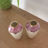 Two mini Limoges vases