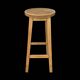 Antique solid wood bar stool – 6.612 kg – 1970s