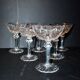Set of 6 vintage champagne glasses in cut crystal SAINT-LOUIS? LEMBERG?