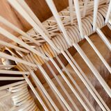 2 garden armchairs in white scoubidou