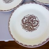 3 flat plates from Sarreguemines, Argonne model 210734