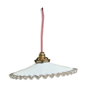 Baladeuse vintage opaline blanche