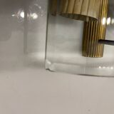 Brass Glass Sconces in a Fontana Arte  style