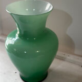 Vintage green opaline vase