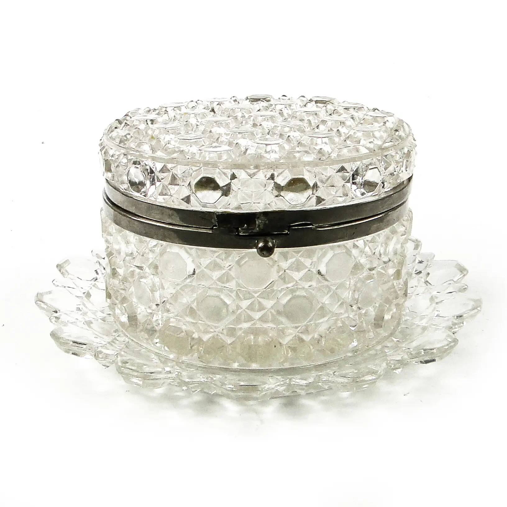 Art Deco bonbonniere, glass, HSG Ząbkowice, Poland, 1930s