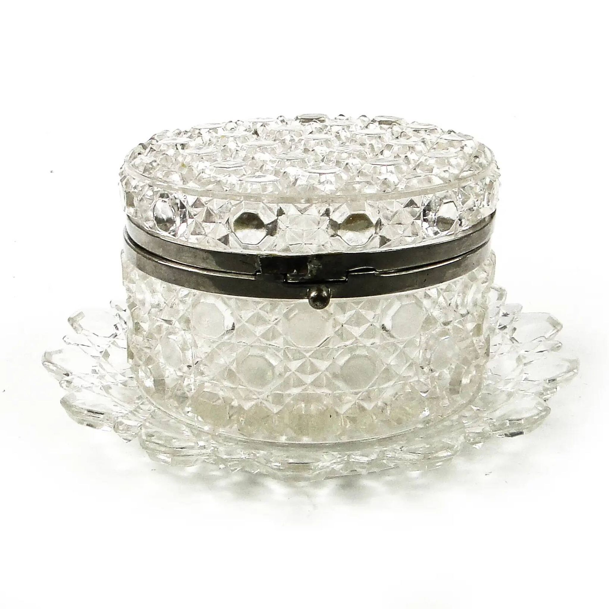 Art Deco bonbonniere, glass, HSG Ząbkowice, Poland, 1930s