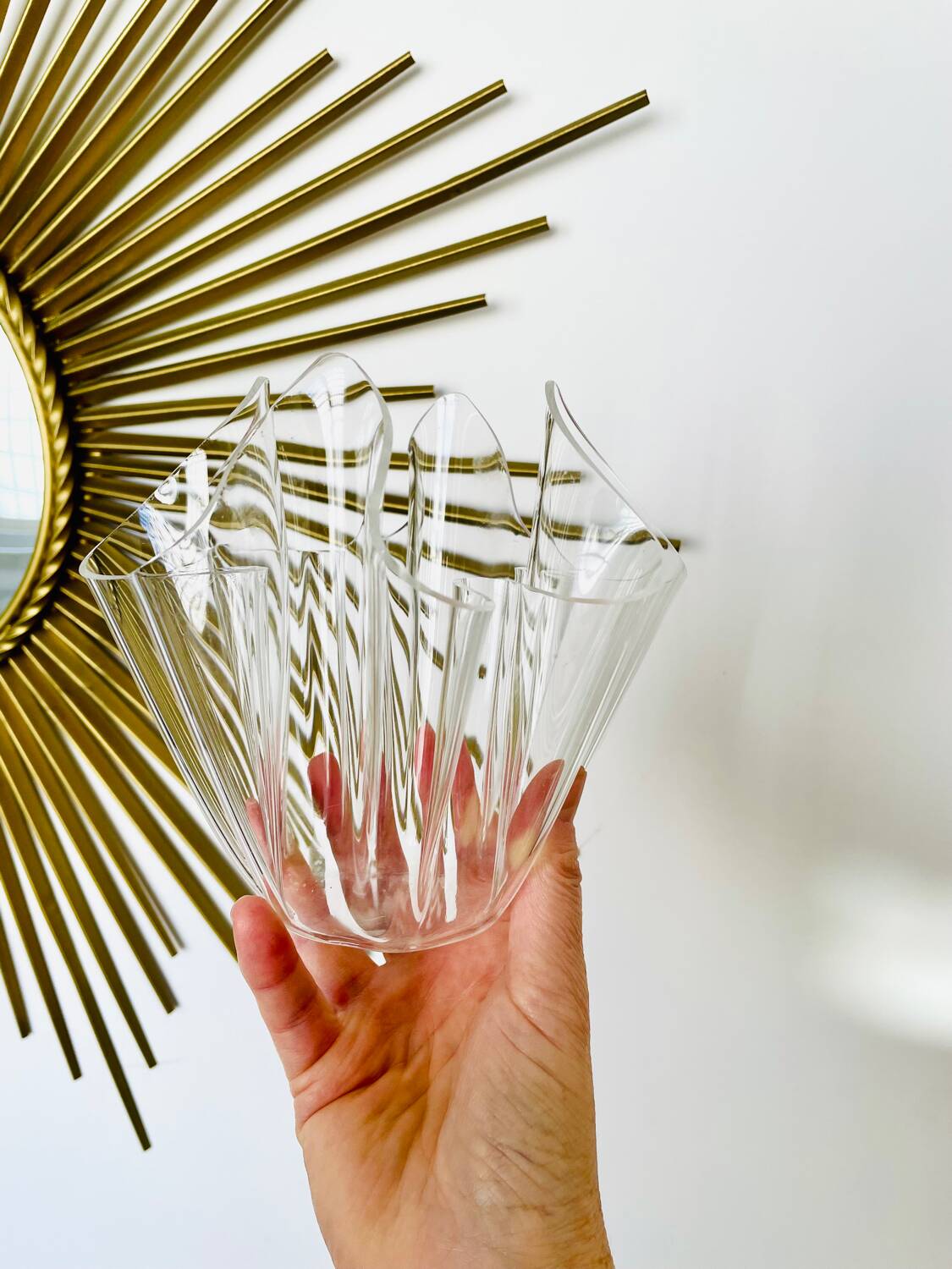 Vintage draped plexiglass cup