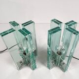 Giorgio Reggiori. Pair of table lamps/glass objects by Giorgio Reggiori for Gallotti & Radice, 1960s, Italy.