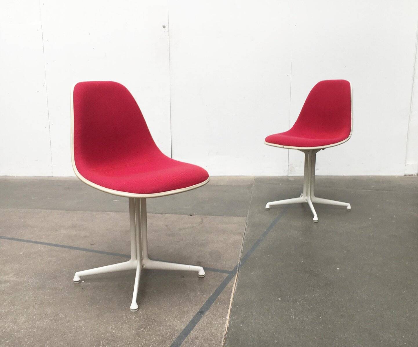 Mid-century fiberglass accent chair set with La Fonda base by Charles & Ray Eames for Herman Miller.