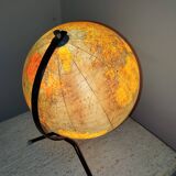 50s globe world map lamp