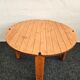 1970s solid larch dining table for four people by Mária Szedleczky - Signed