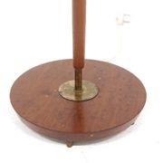 Scandinavian teak and metal floor lamp, Örebro Arbetarverkstad, Sweden, 1940