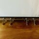 Wooden wall coat rack with vintage mirror - 6 hooks