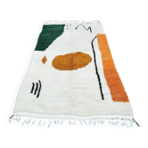 Hand-woven Beni Ouraine wool rug, size 150 x 250 cm