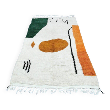 Hand-woven Beni Ouraine wool rug, size 150 x 250 cm
