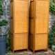 Bamboo cabinet woven and modular pine vintage 1960