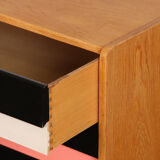 Pink and white dresser, model U-453, by Jiri Jiroutek, 1960