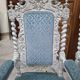 Pair of ceremonial armchairs in carved wood – Twisted columns