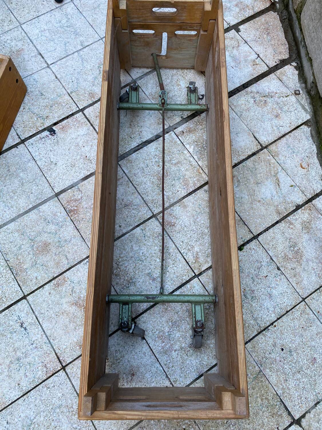 Old gymnastics plinth