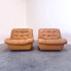 Ensemble de fauteuils en cuir vintage, années 1970