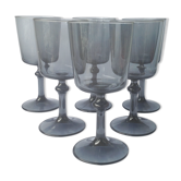 Grey smoked crystal walking glasses