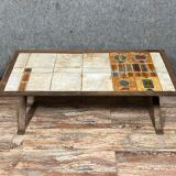 Scandinavian coffee table from the 60s and metal and ceramics