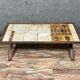 Scandinavian coffee table from the 60s and metal and ceramics