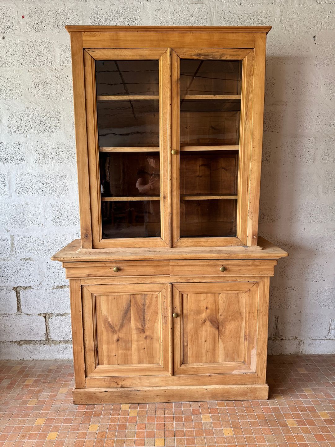 Two-body buffet in solid cherry wood - Mid 19th century