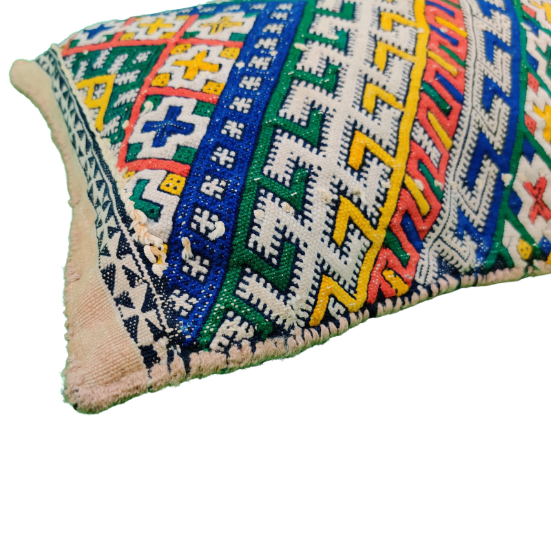 Berber kilim cushion color Azilal