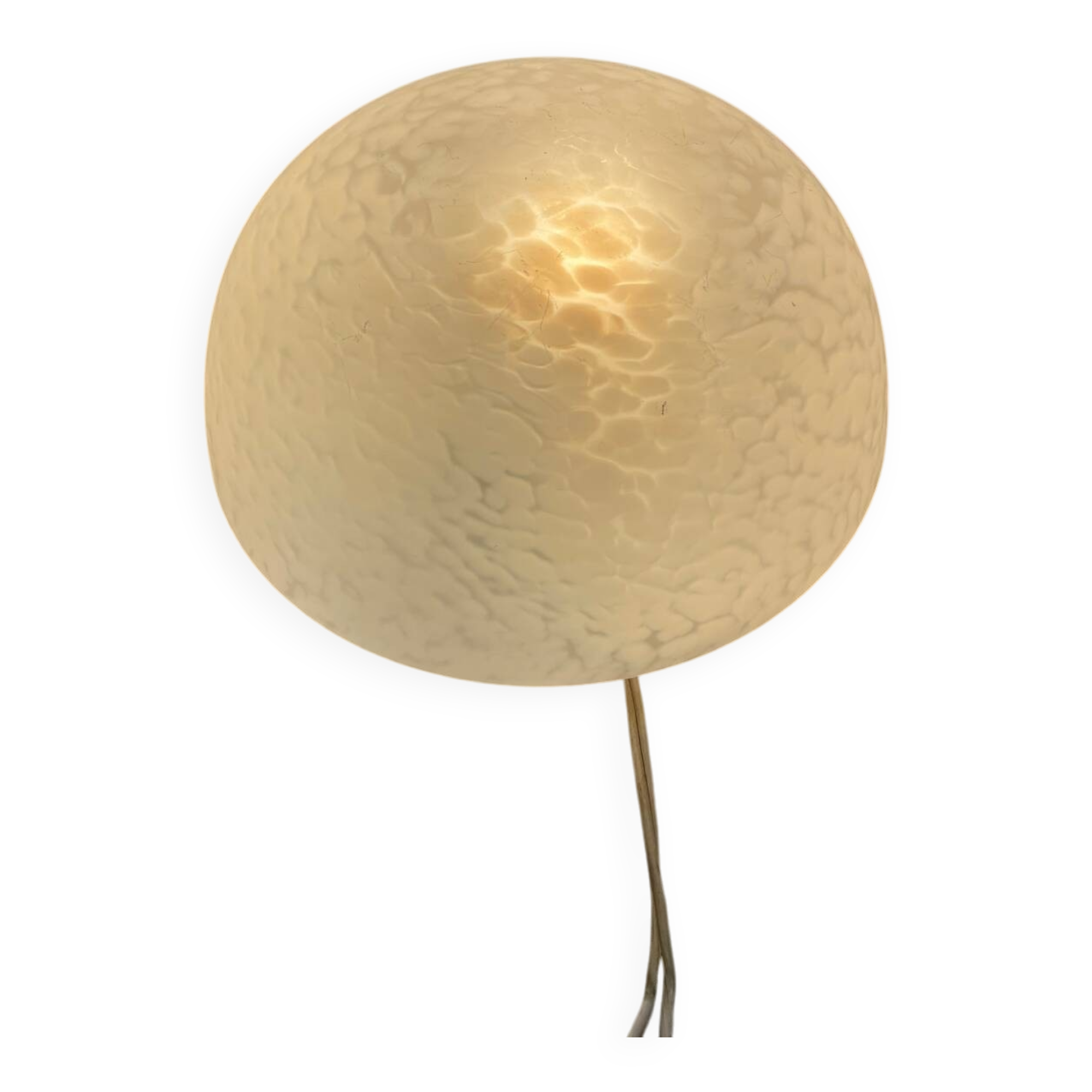Half-globe ceiling light with speckled glass