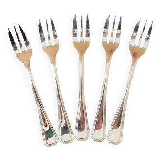 Cake or dessert forks, Christofle, America, silver-plated metal