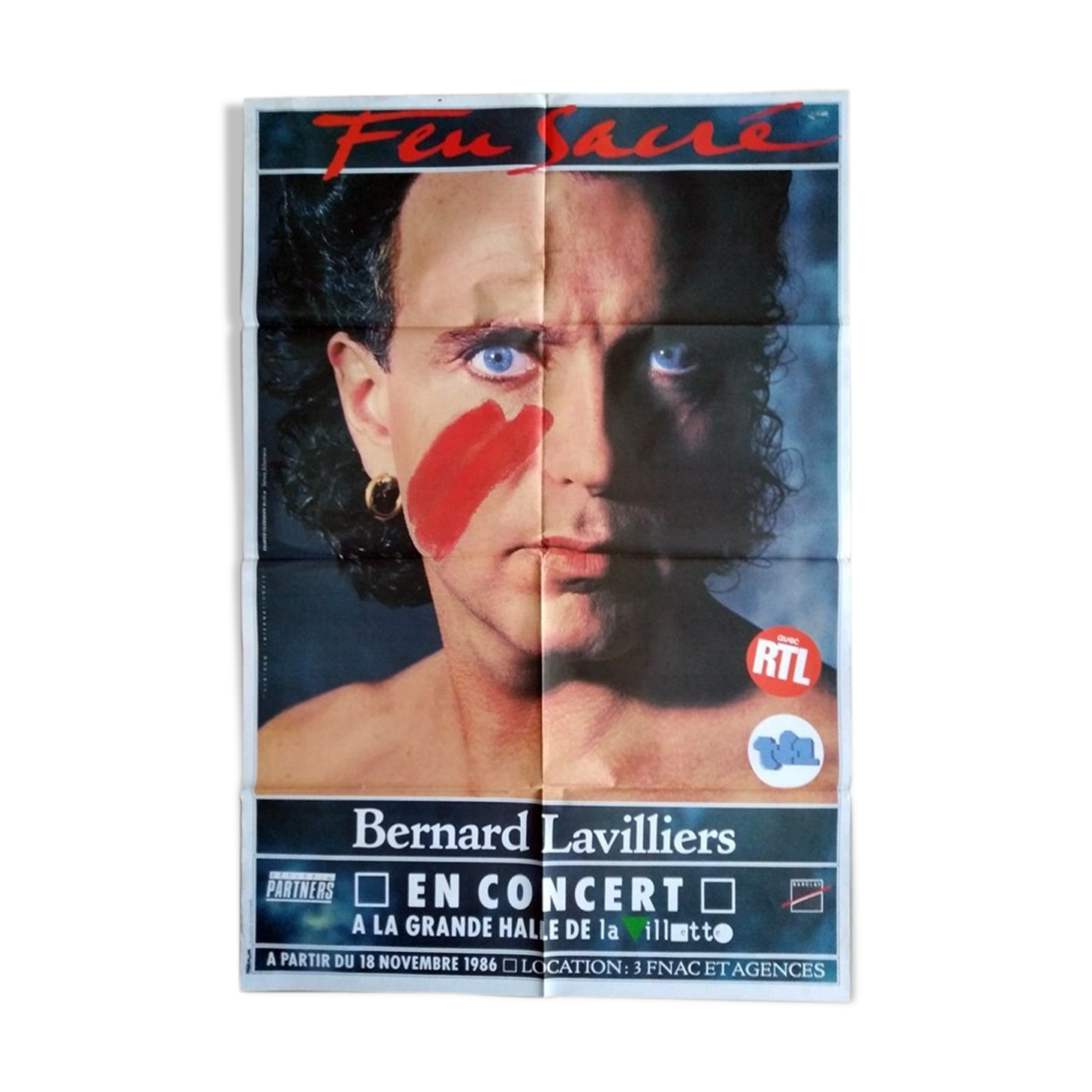 Vintage concert poster Bernard Lavillier 80x120