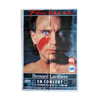 Affiche concert vintage Bernard Lavillier 80x120