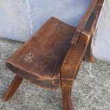 Brutalist folk art bench