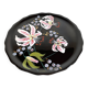 LONGWY PLATTER WITH LILIES signed L. VALENTI