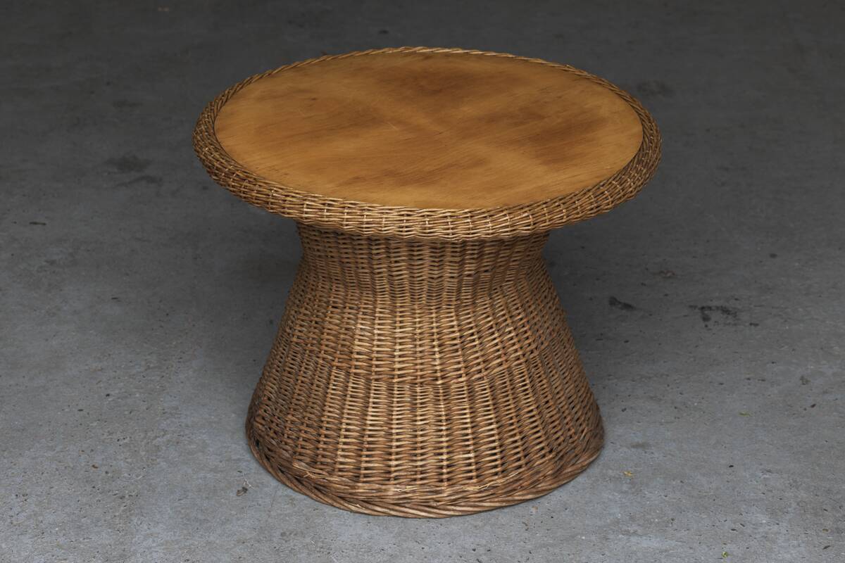 Side table, rattan, 1960s