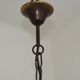 French Vintage Old Aged Bronzed Metal 3 Light Flemish Style Chandelier 4804