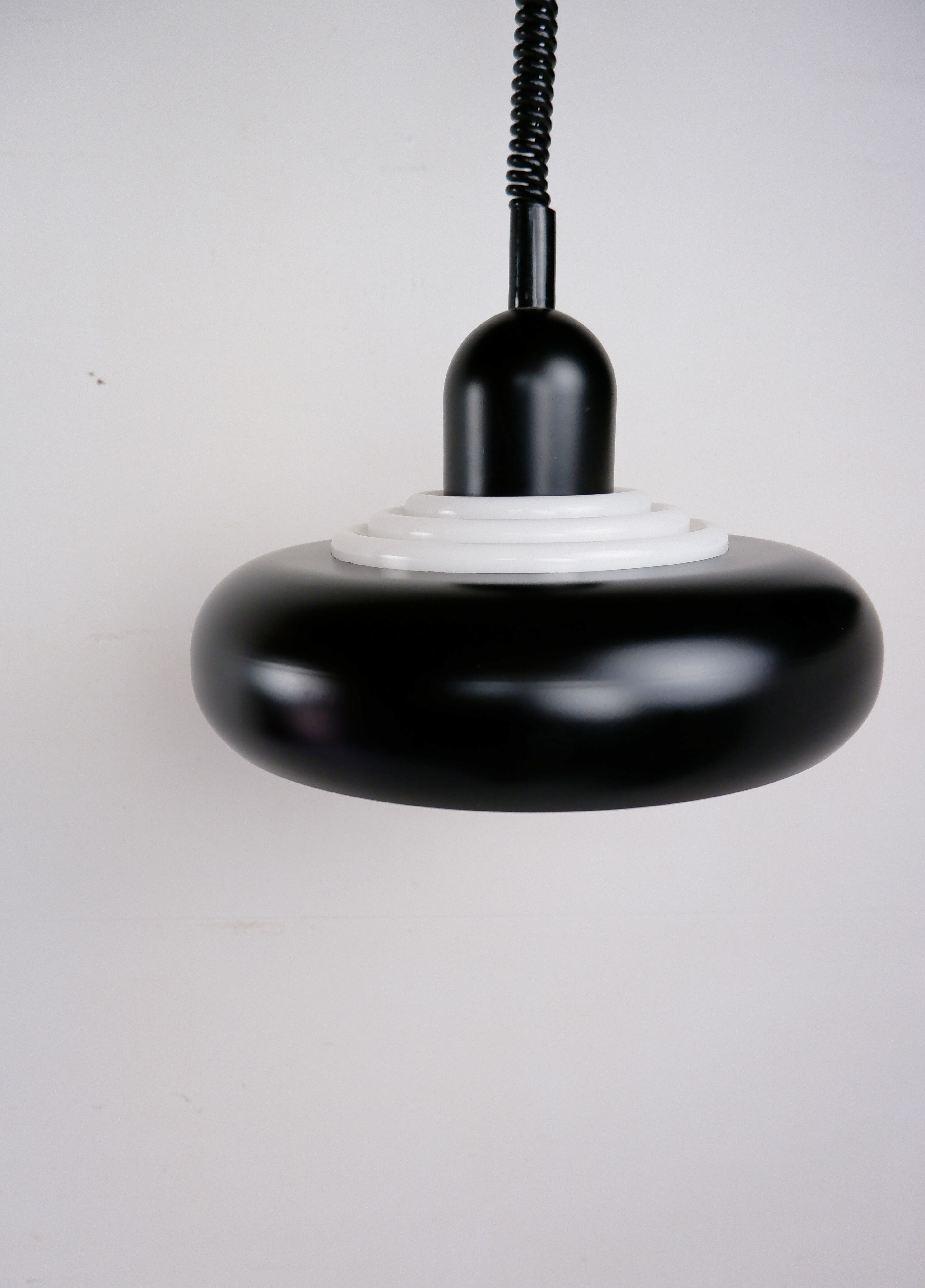 Knud Christensen hanging lamp black, 1970s