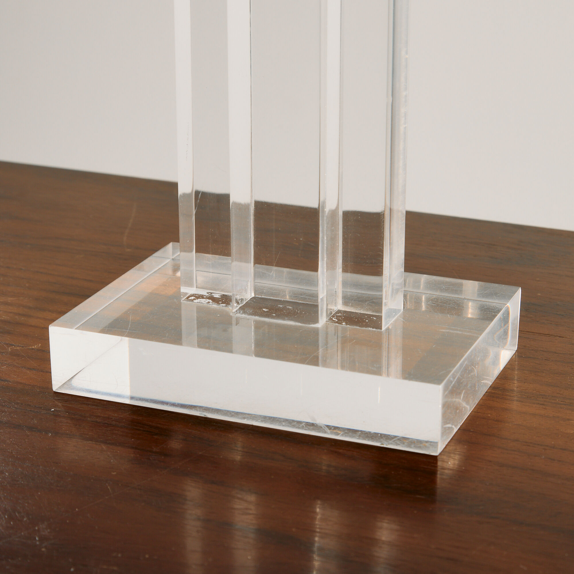 Lampe de table en plexiglas, lot de 2